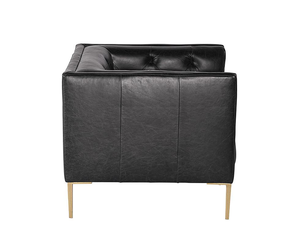 Westin Armchair - Vintage Black Night Leather