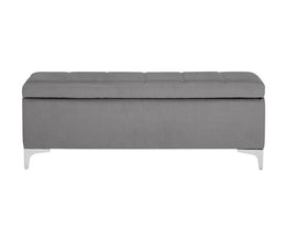 Janet Storage Bench - Antonio Charcoal