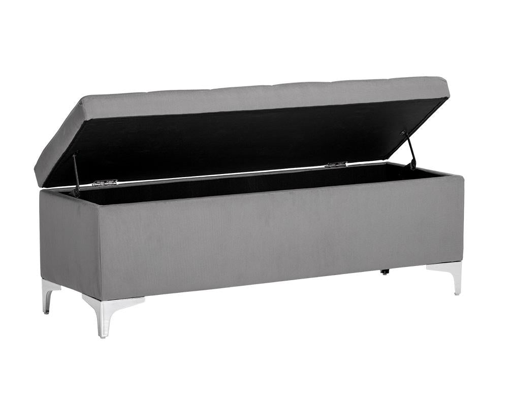 Janet Storage Bench - Antonio Charcoal