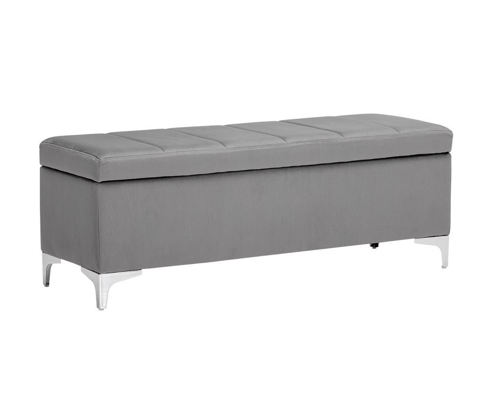 Janet Storage Bench - Antonio Charcoal