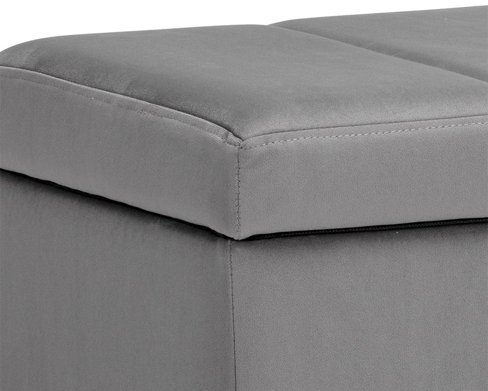 Janet Storage Bench - Antonio Charcoal