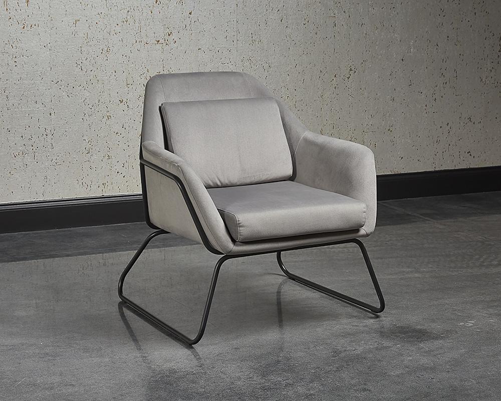 Watts Lounge Chair - Black - Antonio Charcoal