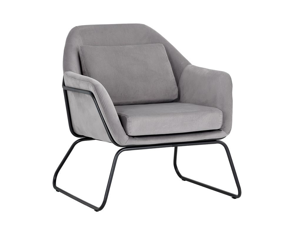 Watts Lounge Chair - Black - Antonio Charcoal