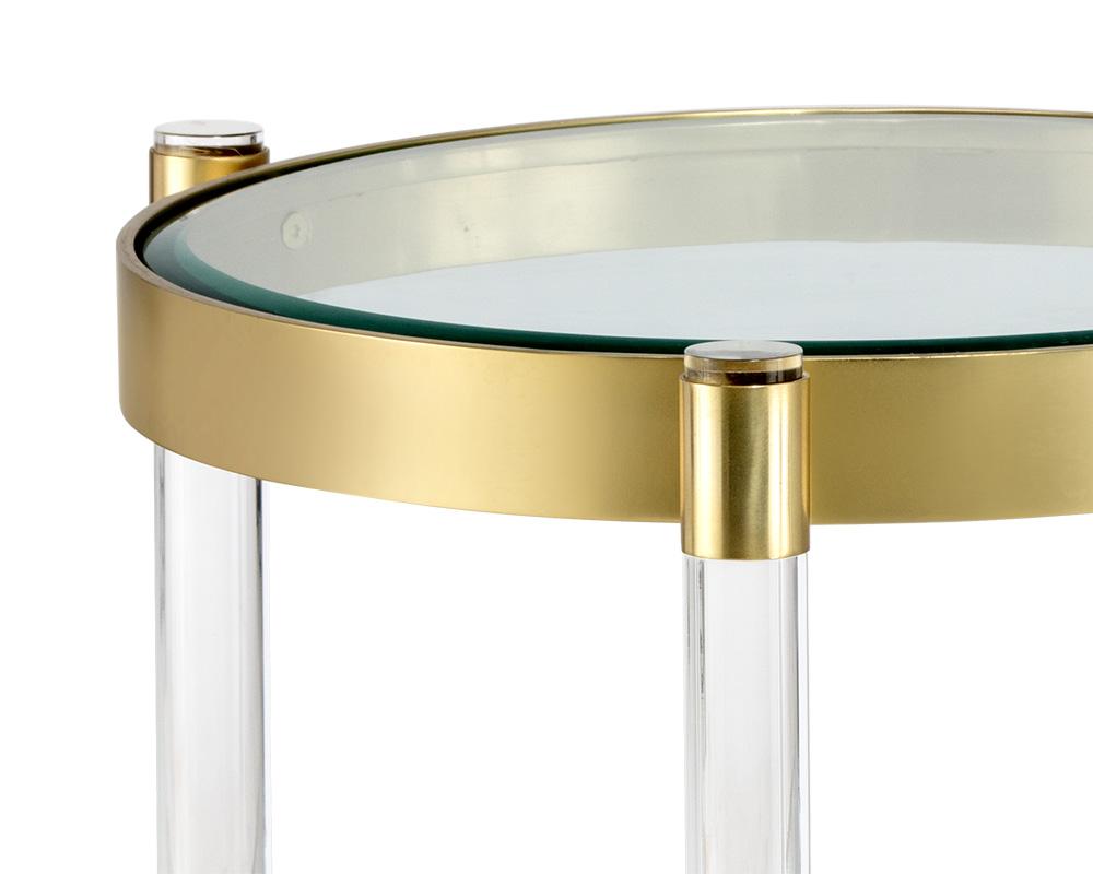 York End Table - Brass