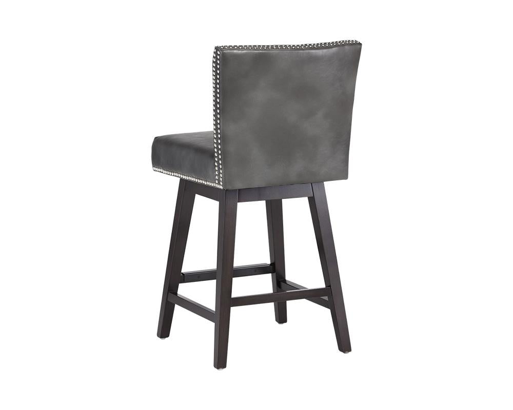 Vintage Swivel Counter Stool - Overcast Grey