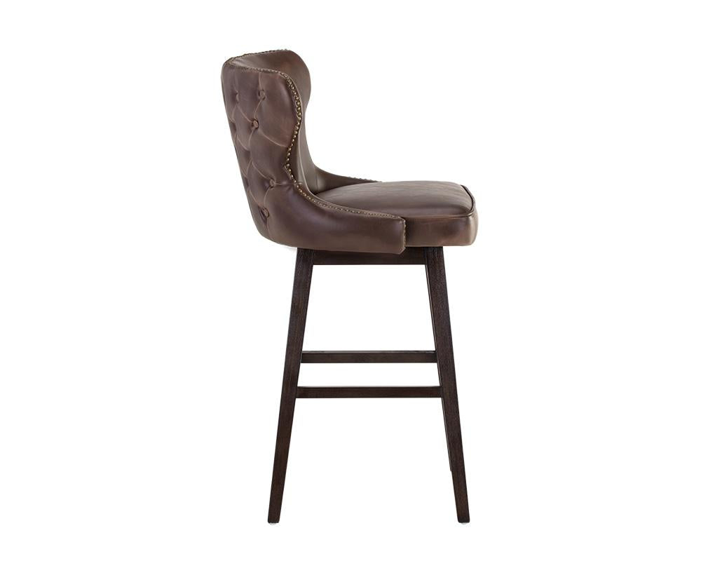 Ariana Swivel Barstool - Havana Dark Brown