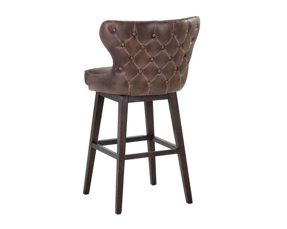 Ariana Swivel Barstool - Havana Dark Brown