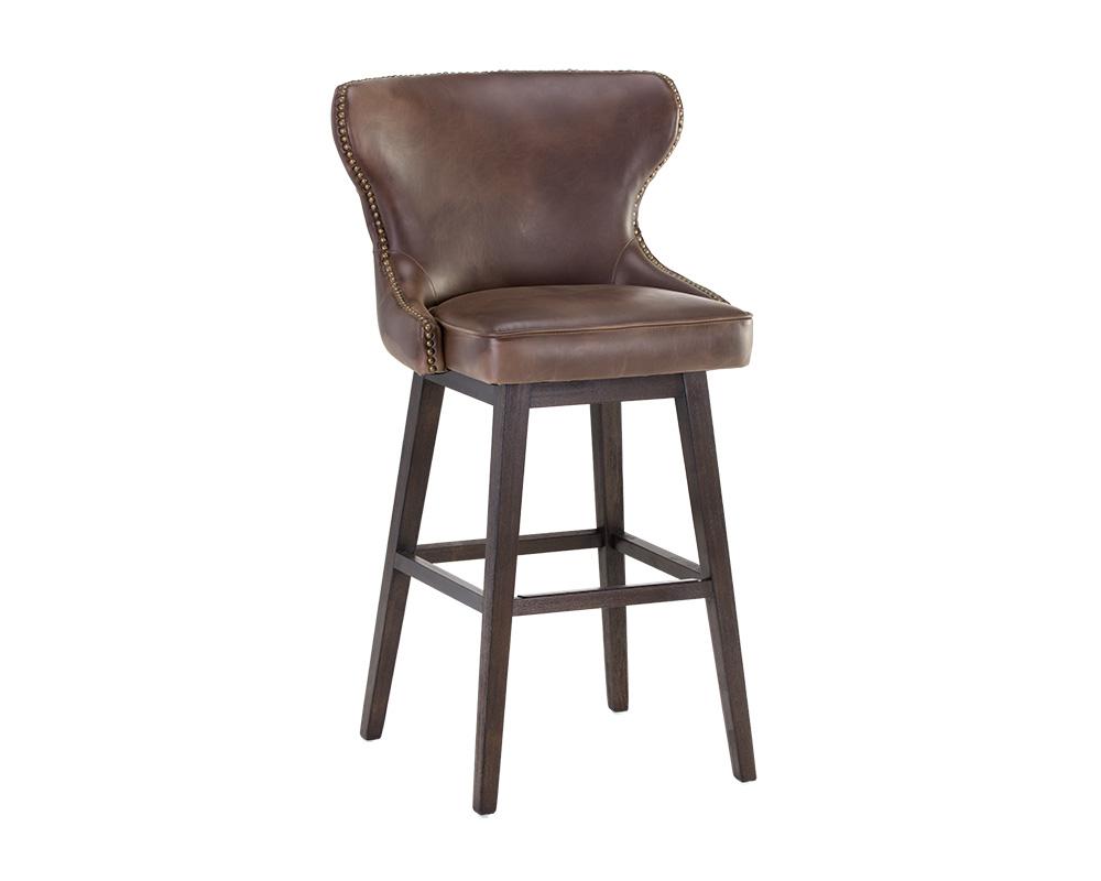 Ariana Swivel Barstool - Havana Dark Brown