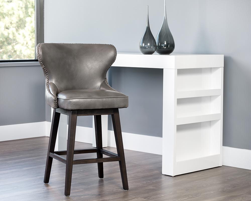 Ariana Swivel Counter Stool - Overcast Grey