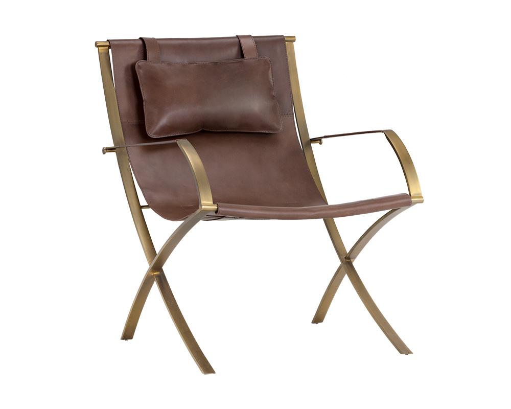 Willis Lounge Chair - Brown Leather