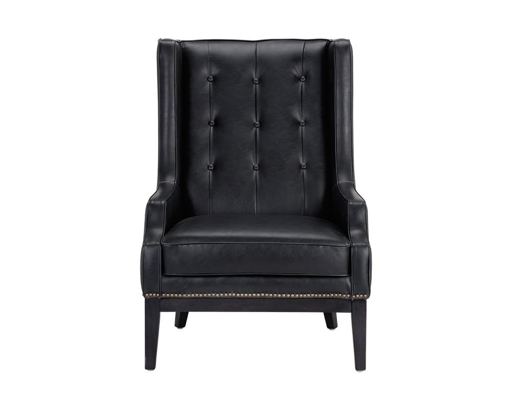 Biblioteca Lounge Chair - Coal Black