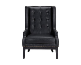 Biblioteca Lounge Chair - Coal Black