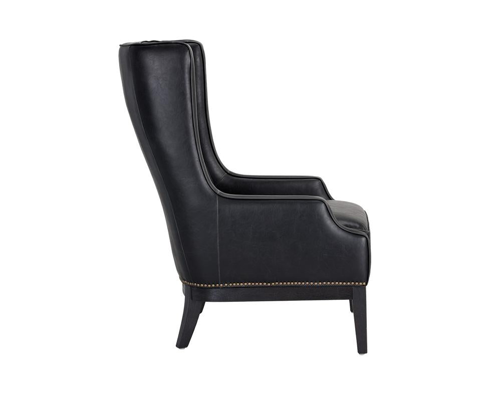 Biblioteca Lounge Chair - Coal Black