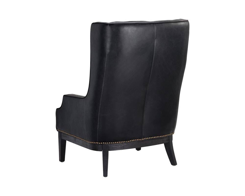 Biblioteca Lounge Chair - Coal Black