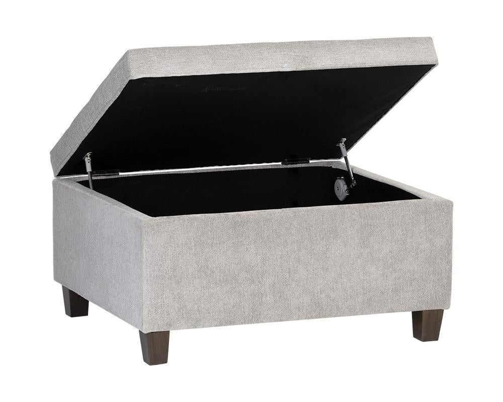 Tucker Storage Ottoman - Polo Club Stone