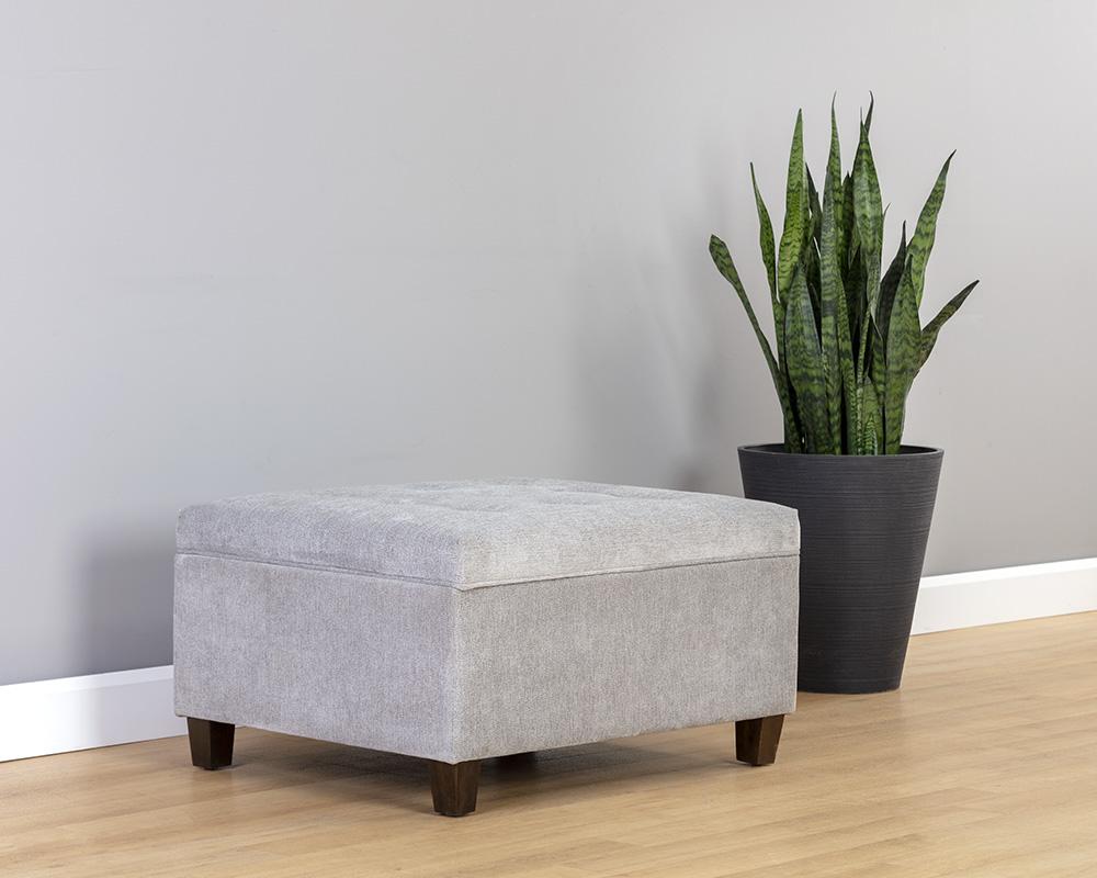 Tucker Storage Ottoman - Polo Club Stone