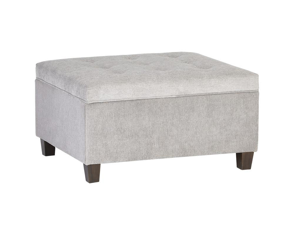 Tucker Storage Ottoman - Polo Club Stone