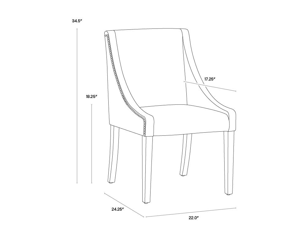 Lucille Dining Chair - Bravo Portabella