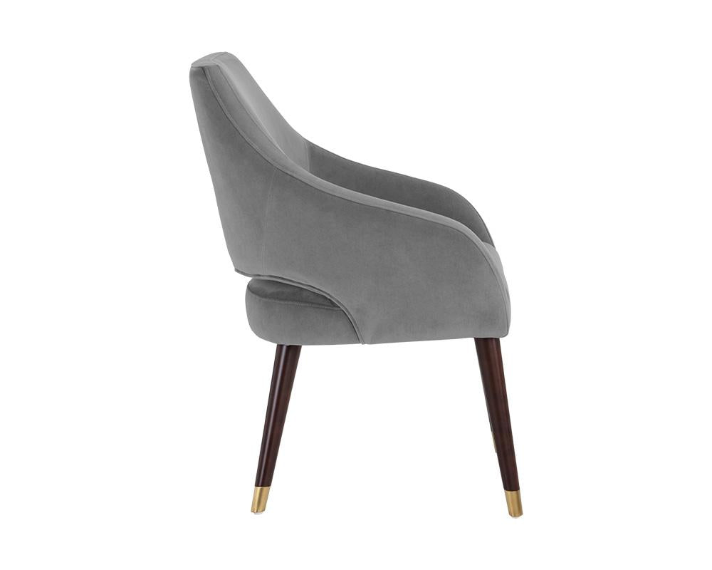 Adelaide Dining Armchair - Alisa Dark Grey