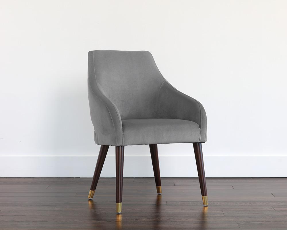 Adelaide Dining Armchair - Alisa Dark Grey