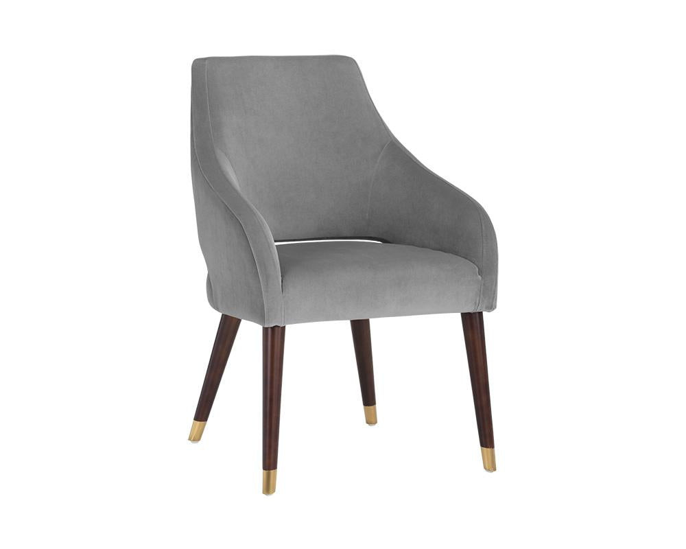 Adelaide Dining Armchair - Alisa Dark Grey