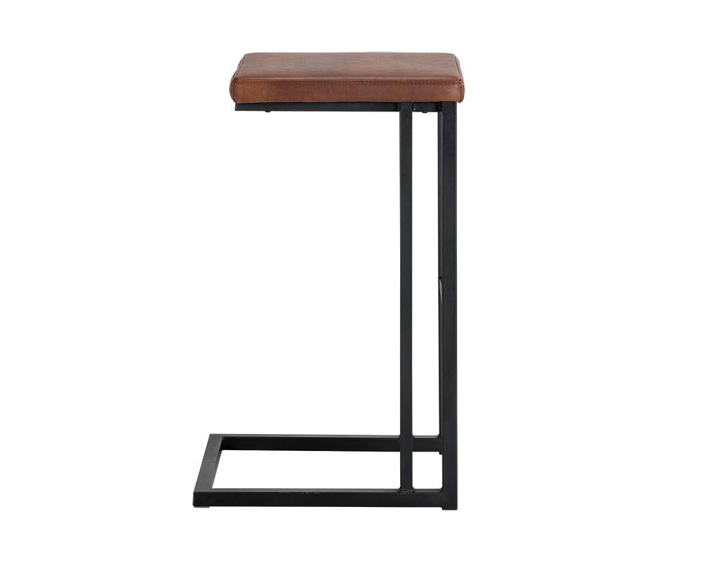 Boone Barstool - Black - Bravo Cognac, Set of 2