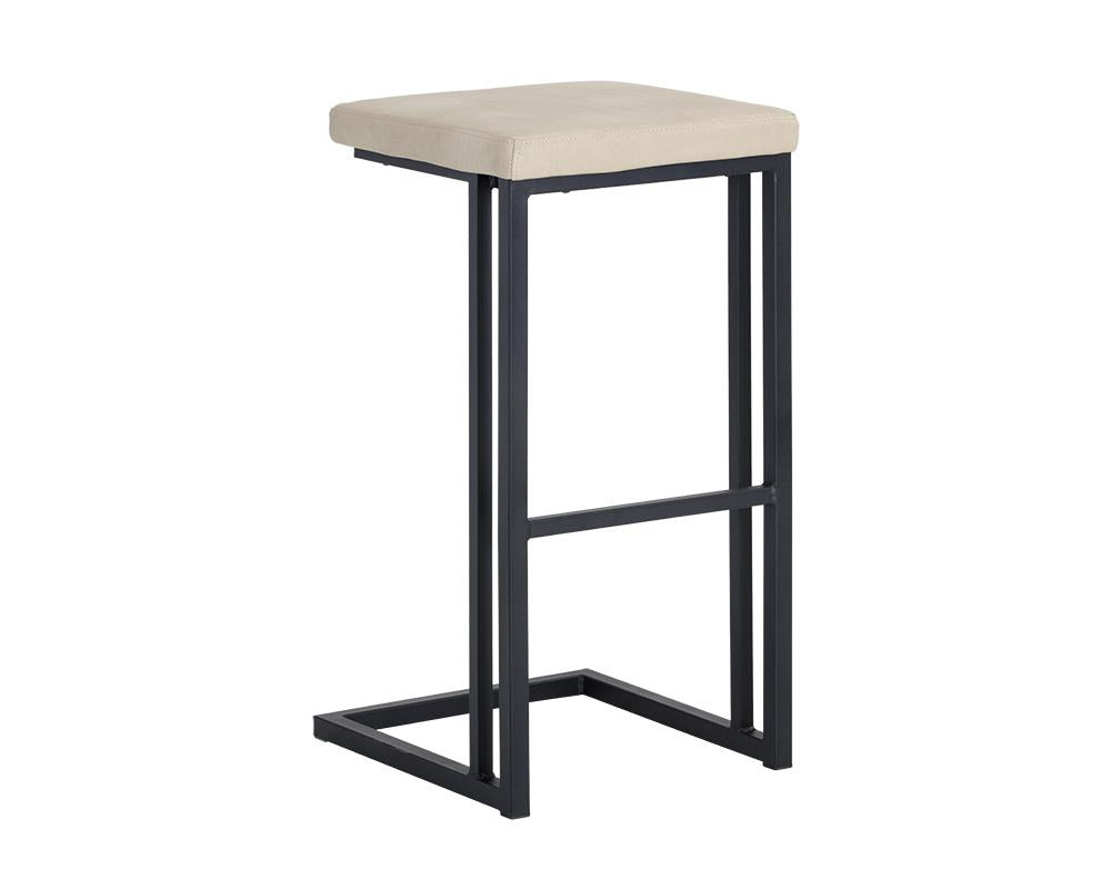 Boone Barstool - Black - Bravo Cream - Set of 2