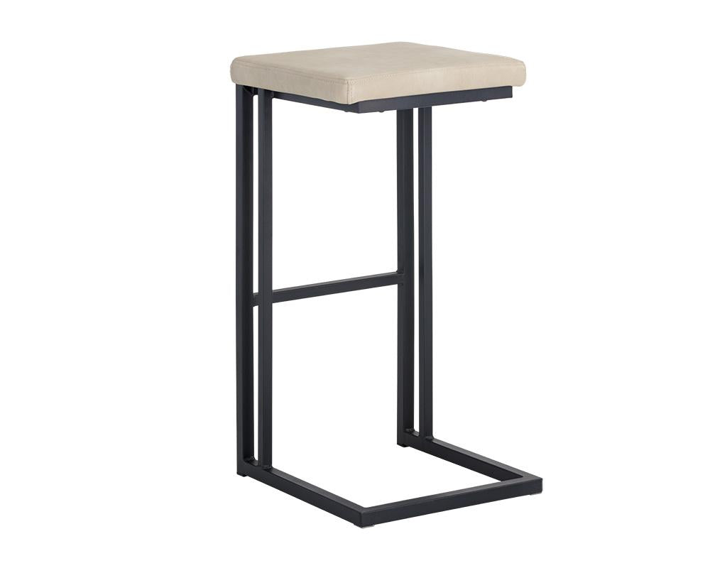 Boone Barstool - Black - Bravo Cream - Set of 2