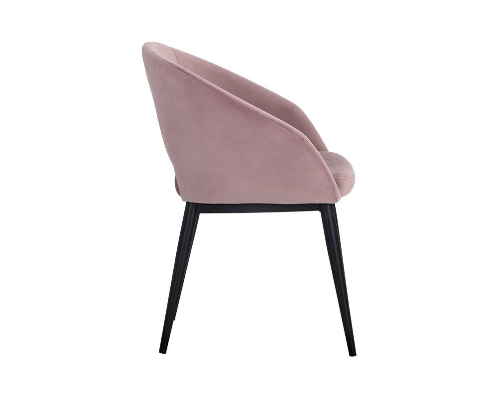 Thatcher Dining Armchair - Black - Blush Sky