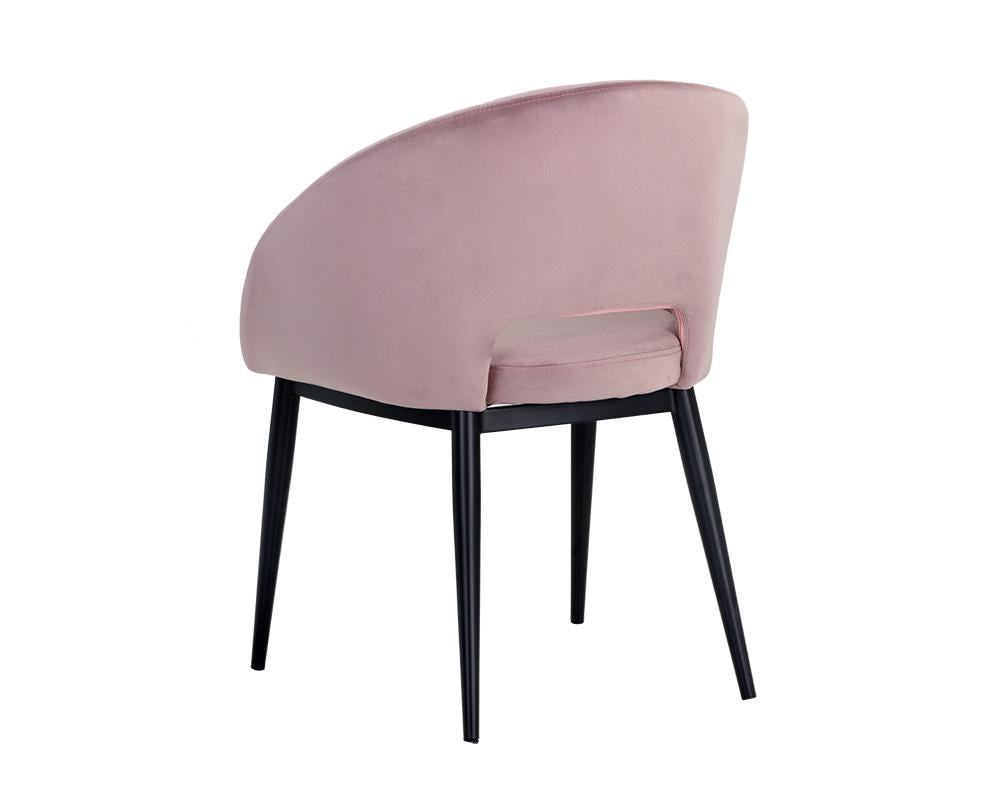 Thatcher Dining Armchair - Black - Blush Sky