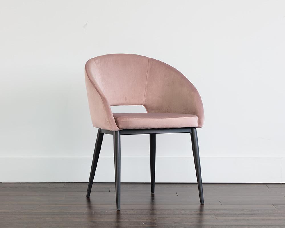 Thatcher Dining Armchair - Black - Blush Sky