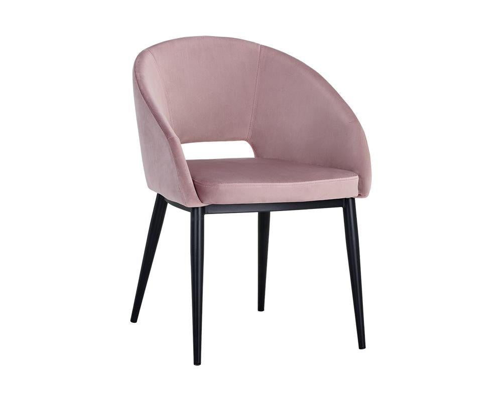 Thatcher Dining Armchair - Black - Blush Sky