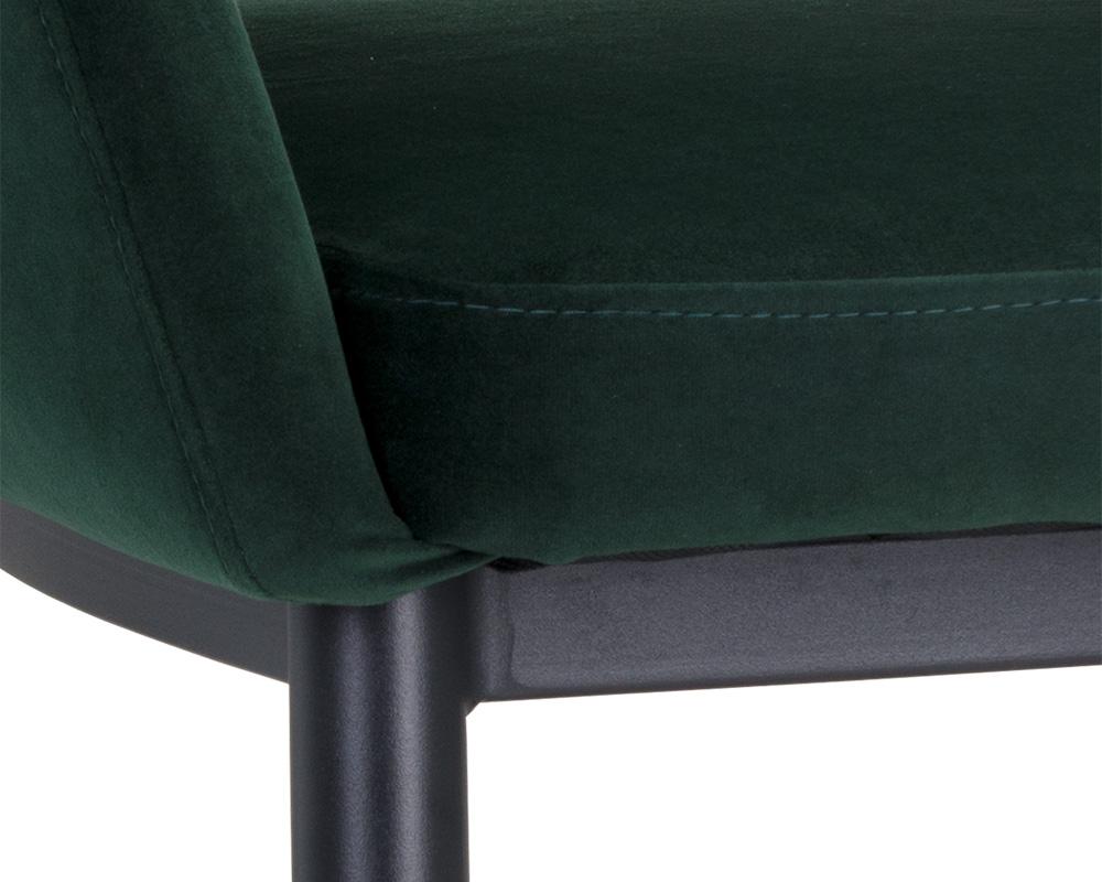 Thatcher Dining Armchair - Black - Deep Green Sky