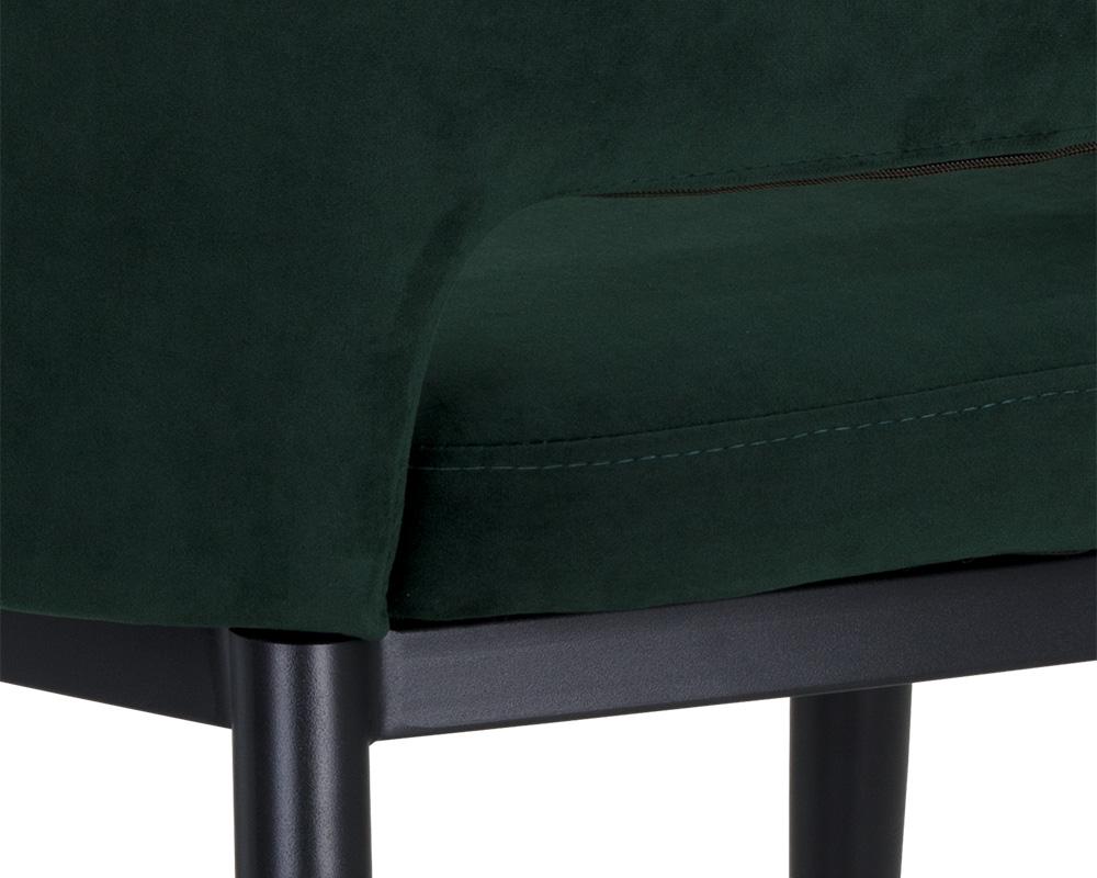 Thatcher Dining Armchair - Black - Deep Green Sky