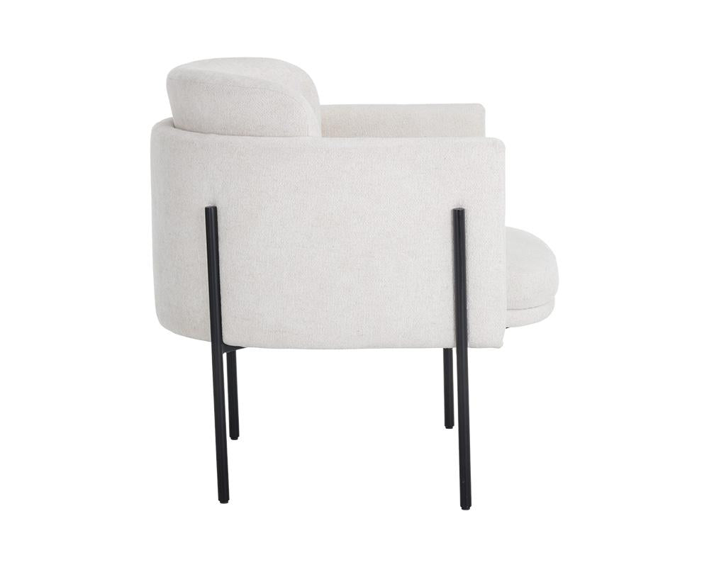 Richie Lounge Chair - Black - Eclipse White