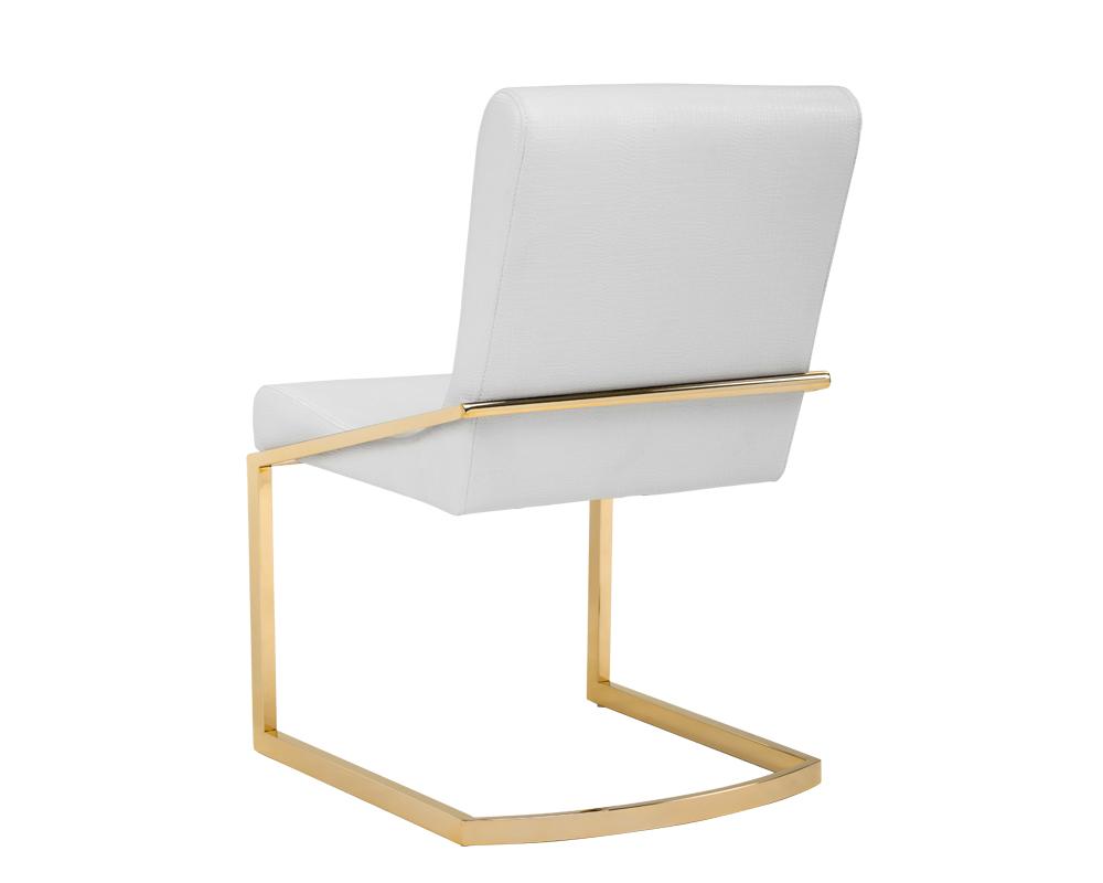 Marcelle Dining Chair - White Croc