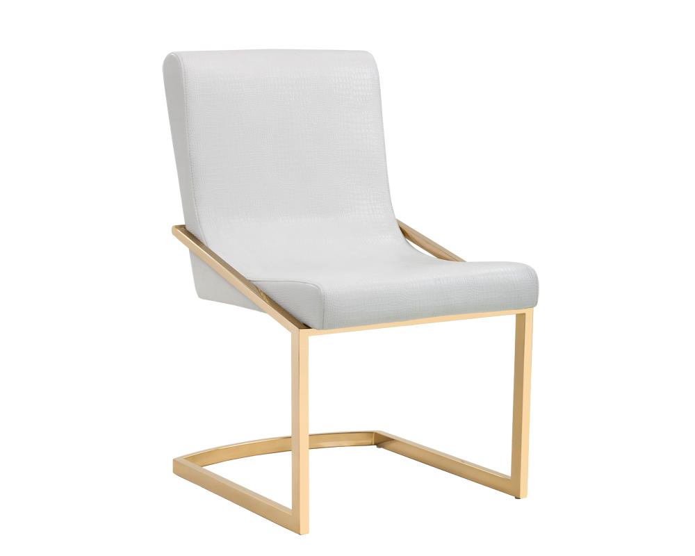 Marcelle Dining Chair - White Croc