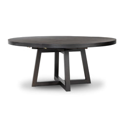 Eberwin Round Extendable Dining Table - Dark Carbon