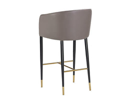 Asher Barstool - Flint Grey / Napa Taupe