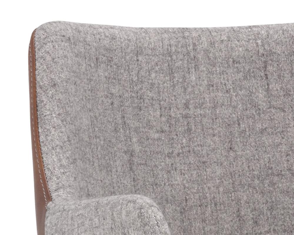 Griffin Dining Armchair - November Grey / Bravo Cognac