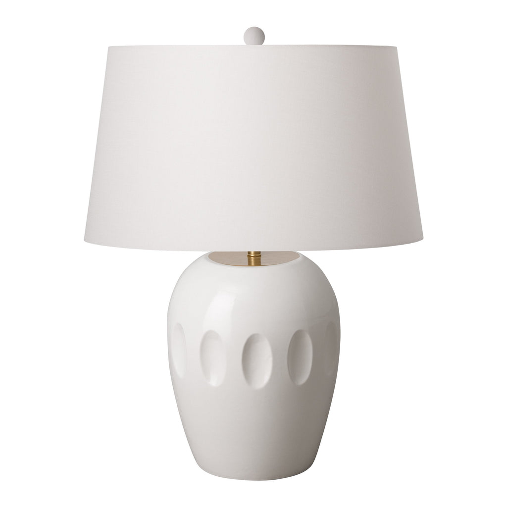 Orion Vase, White Lamp 27"H