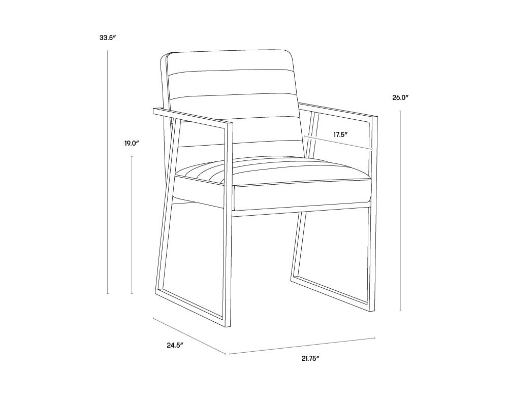 Spyros Dining Armchair - Coal Black