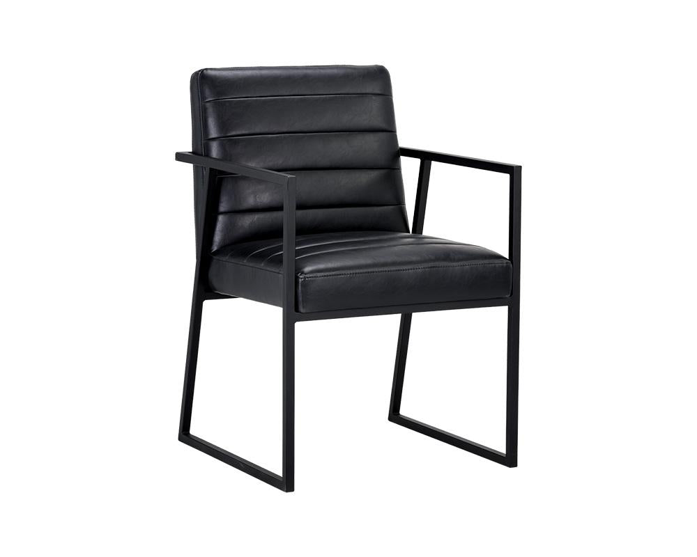 Spyros Dining Armchair - Coal Black