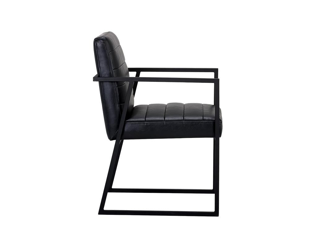 Spyros Dining Armchair - Coal Black