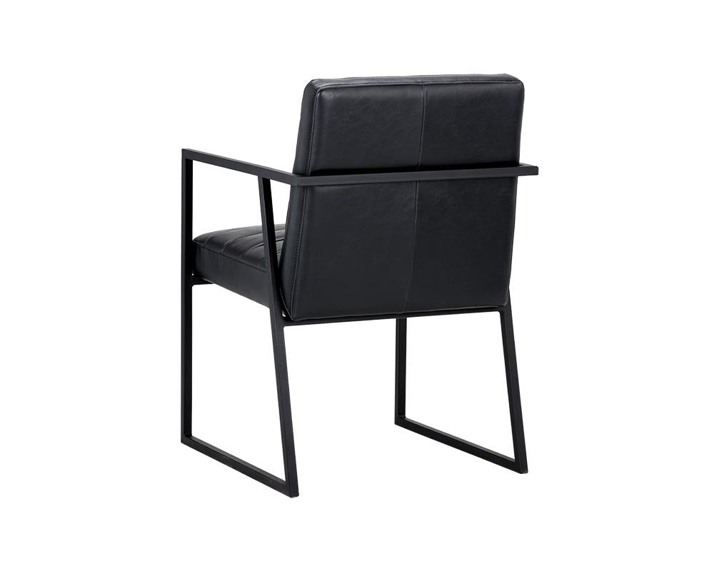 Spyros Dining Armchair - Coal Black