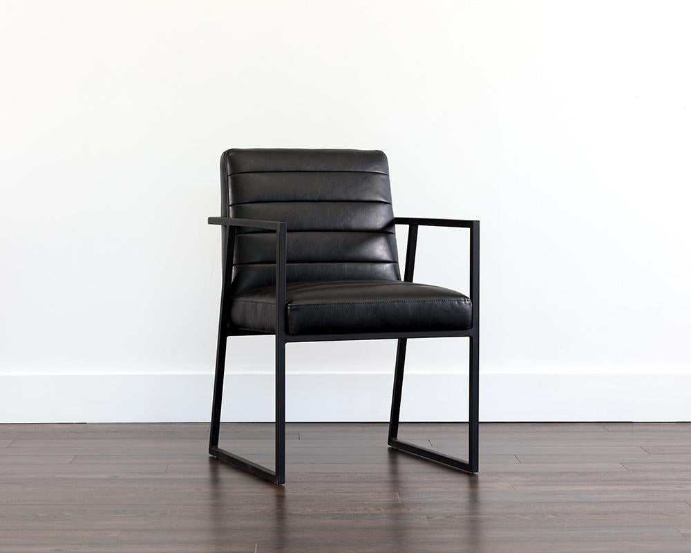 Spyros Dining Armchair - Coal Black