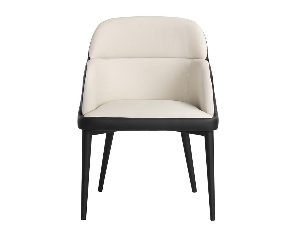 Hagan Dining Armchair - Dillon Cream / Dillon Black