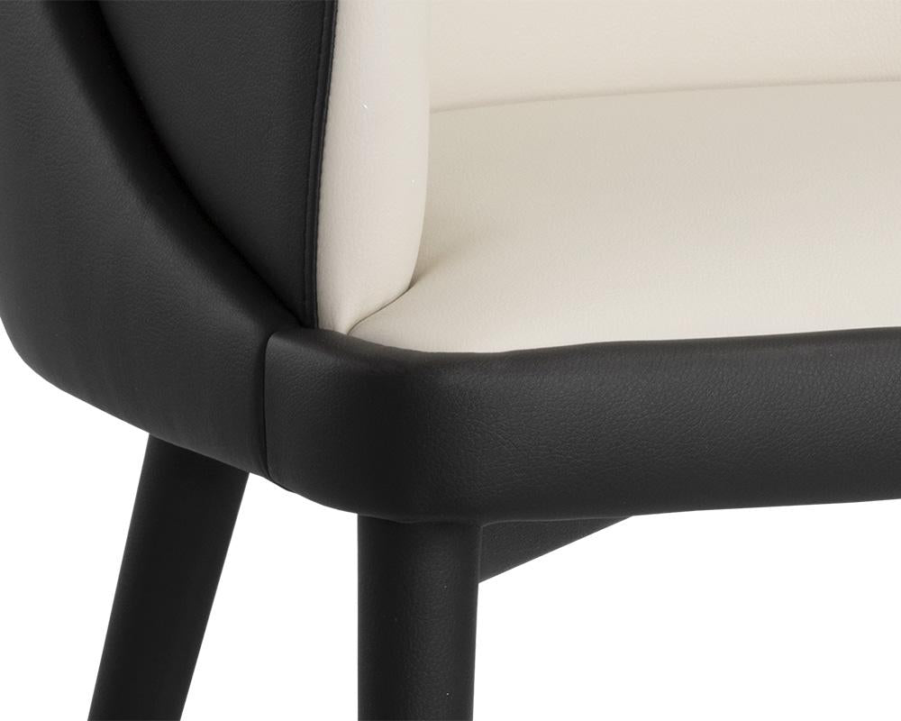 Hagan Dining Armchair - Dillon Cream / Dillon Black