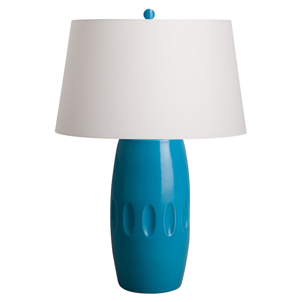 Tall Orion Vase, Turquoise Lamp 31"H