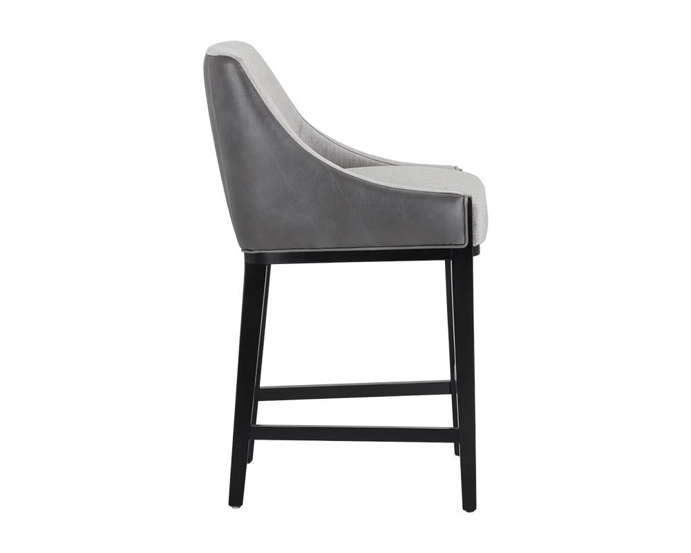 Aurora Counter Stool - Polo Club Stone / Overcast Grey